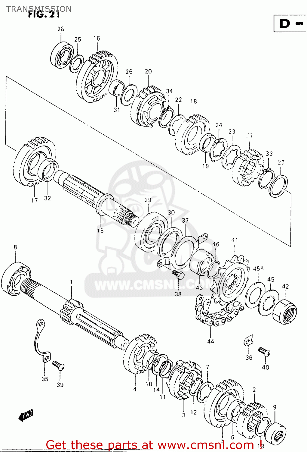 TRANSMISSION VZ800 1997 (V) (E02 E04 E17 E18 E22 E24 E25 E34) / P37