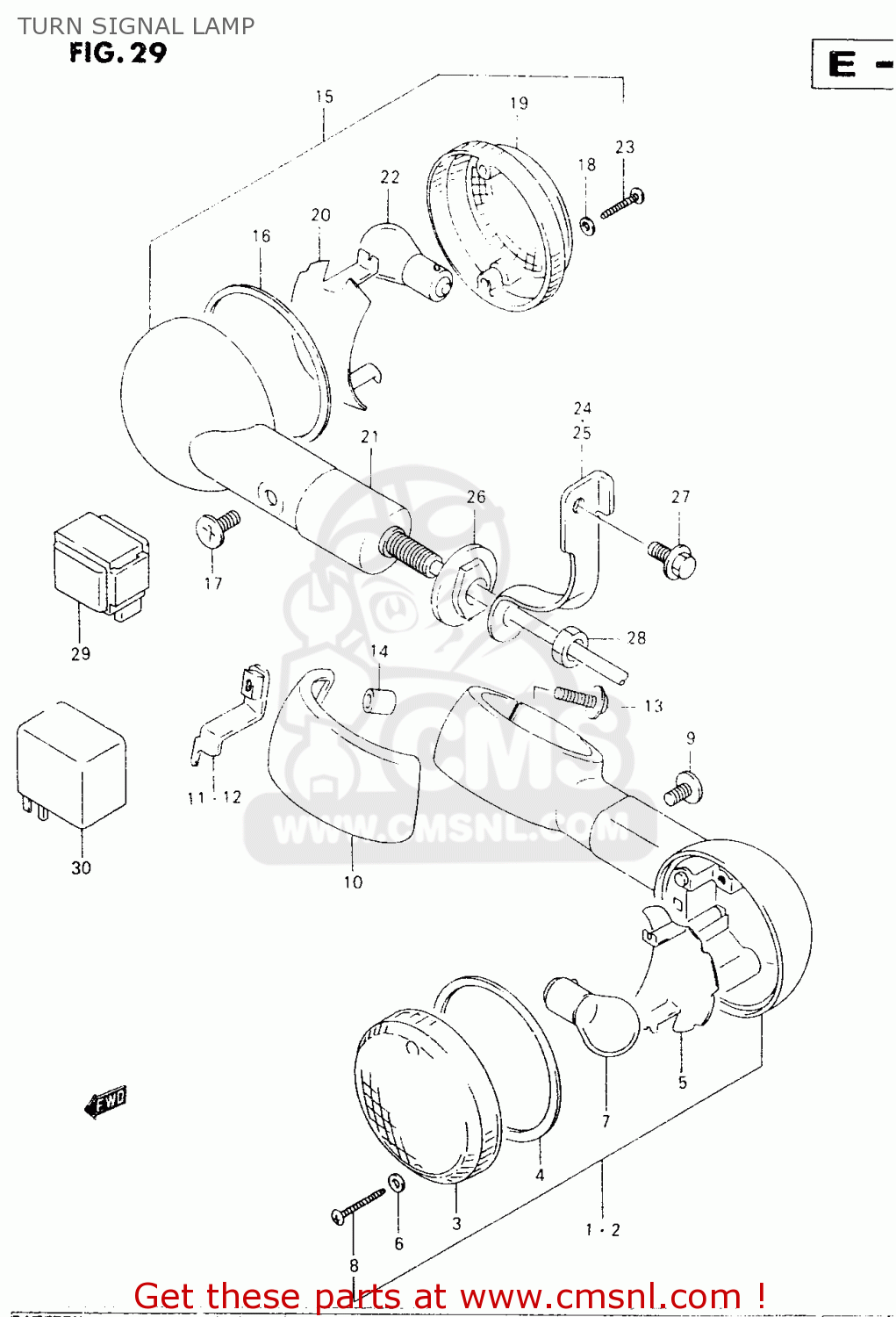 TURN SIGNAL LAMP VZ800 1997 (V) (E02 E04 E17 E18 E22 E24 E25 E34) / P37