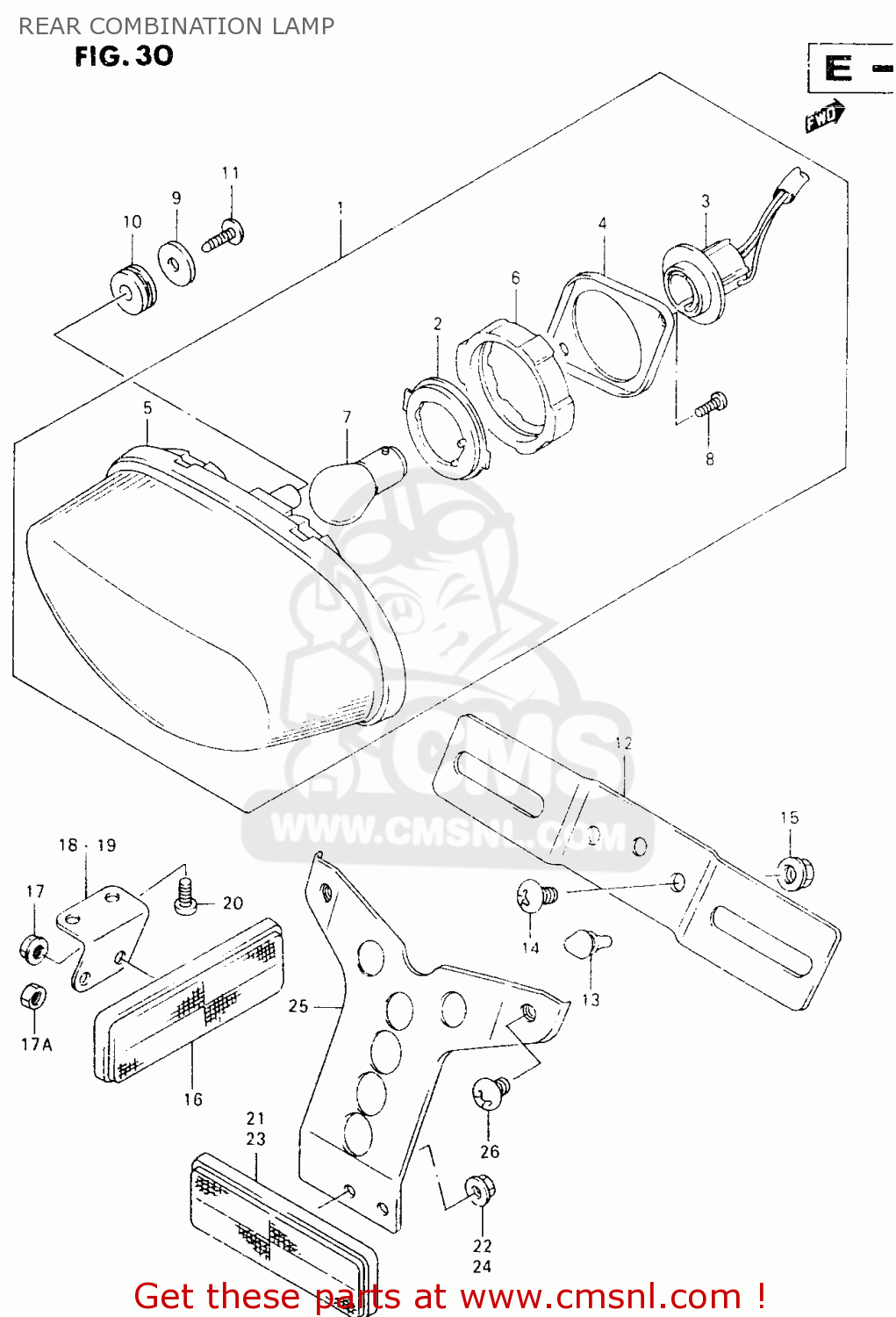 REAR COMBINATION LAMP VZ800 1997 (V) (E02 E04 E17 E18 E22 E24 E25 E34) / P37