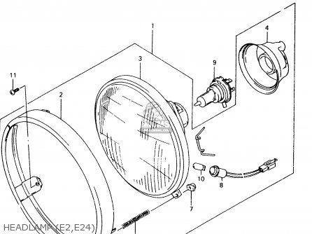 HEADLAMP (E2,E24) - VZ800 1997 (V) (E02 E04 E17 E18 E22 E24 E25 E34) / P37