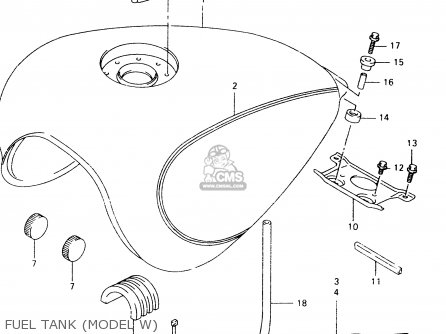 FUEL TANK (MODEL W) - VZ800 1997 (V) (E02 E04 E17 E18 E22 E24 E25 E34) / P37