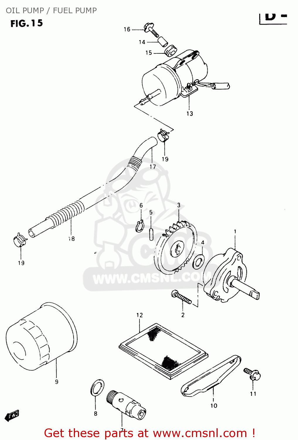 OIL PUMP / FUEL PUMP VZ800 1998 (W) (E02 E04 E17 E18 E22 E24 E25 E34) / P37