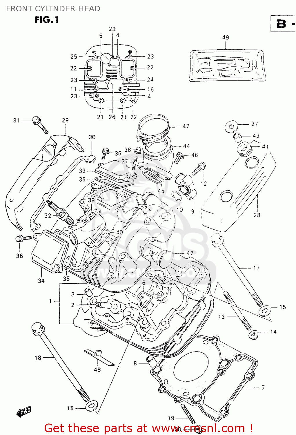 FRONT CYLINDER HEAD VZ800 1998 (W) (E02 E04 E17 E18 E22 E24 E25 E34) / P37
