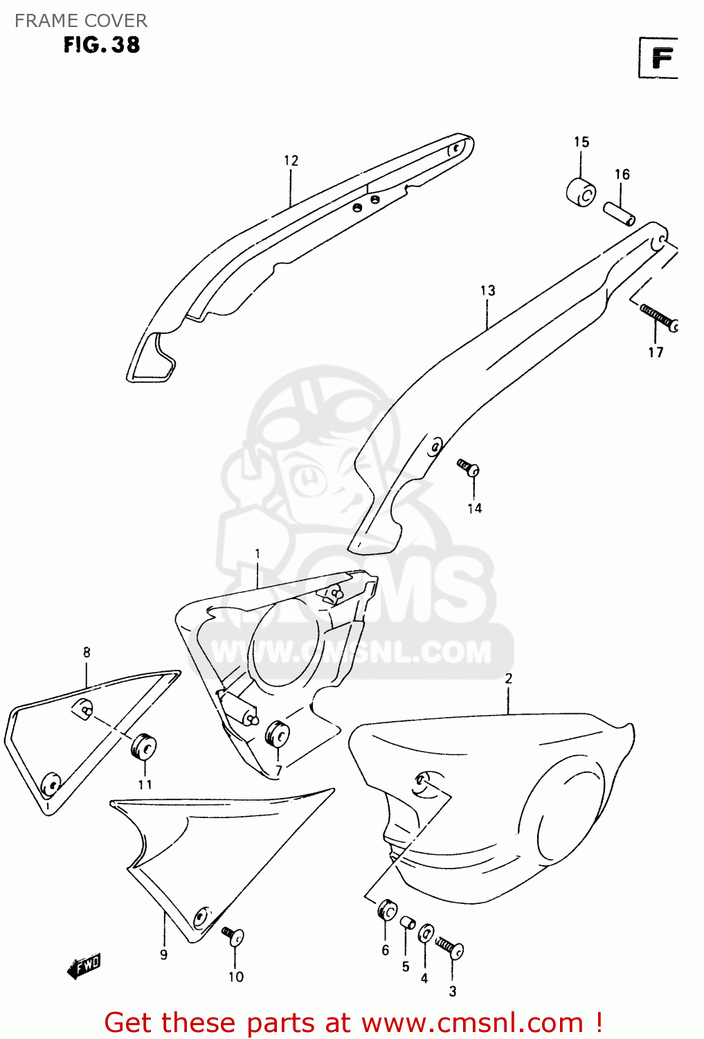 FRAME COVER VZ800 1998 (W) (E02 E04 E17 E18 E22 E24 E25 E34) / P37