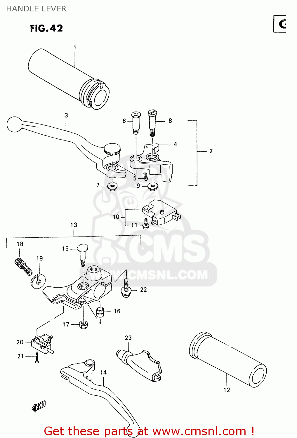 HANDLE LEVER VZ800 1998 (W) (E02 E04 E17 E18 E22 E24 E25 E34) / P37