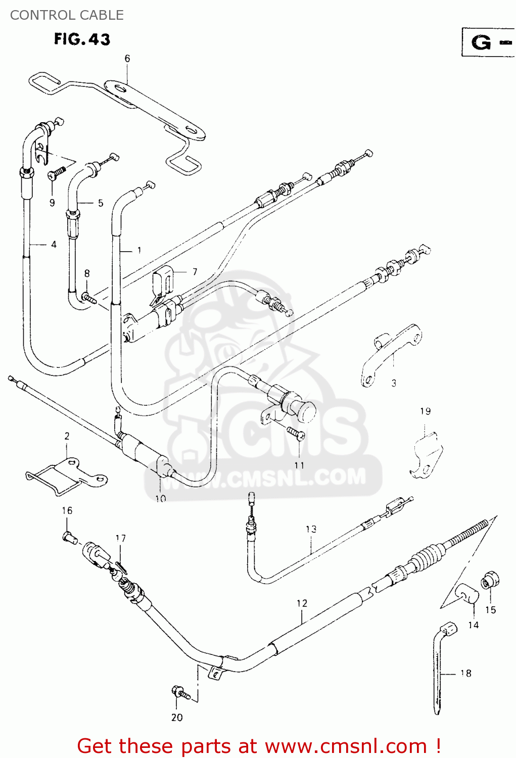 CONTROL CABLE VZ800 1998 (W) (E02 E04 E17 E18 E22 E24 E25 E34) / P37