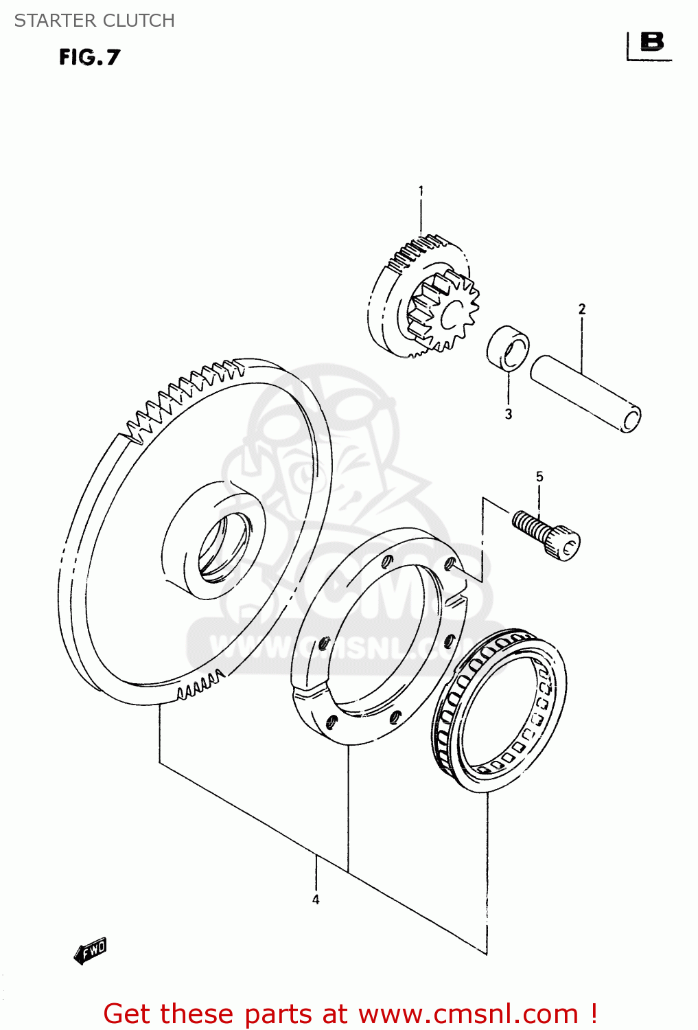 STARTER CLUTCH VZ800 1998 (W) (E02 E04 E17 E18 E22 E24 E25 E34) / P37
