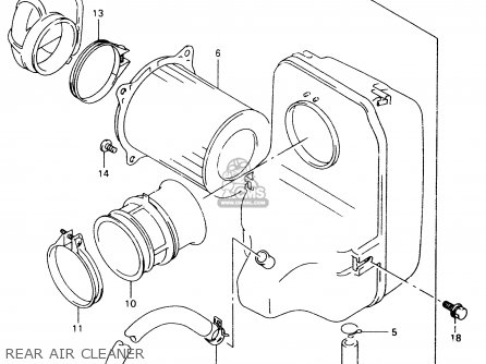 REAR AIR CLEANER - VZ800 1998 (W) (E02 E04 E17 E18 E22 E24 E25 E34) / P37