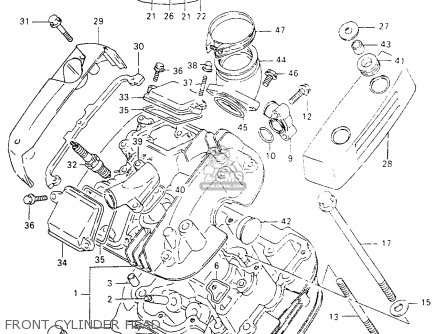 FRONT CYLINDER HEAD - VZ800 1998 (W) (E02 E04 E17 E18 E22 E24 E25 E34) / P37