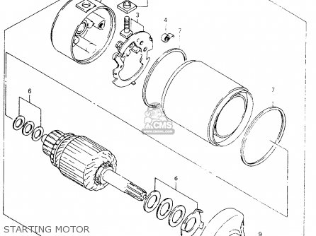 STARTING MOTOR - VZ800 1998 (W) (E02 E04 E17 E18 E22 E24 E25 E34) / P37