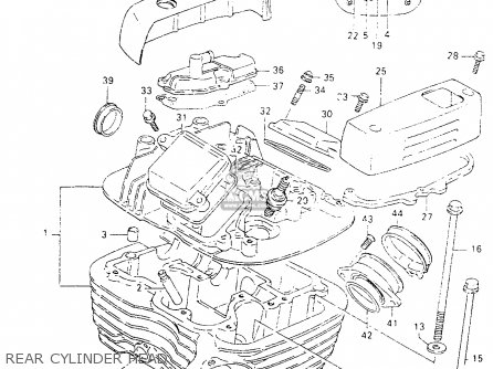 REAR CYLINDER HEAD - VZ800 1998 (W) (E02 E04 E17 E18 E22 E24 E25 E34) / P37