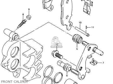 FRONT CALIPER - VZ800 1998 (W) (E02 E04 E17 E18 E22 E24 E25 E34) / P37