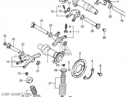 CAM SHAFT/VALVE - VZ800 1998 (W) (E02 E04 E17 E18 E22 E24 E25 E34) / P37