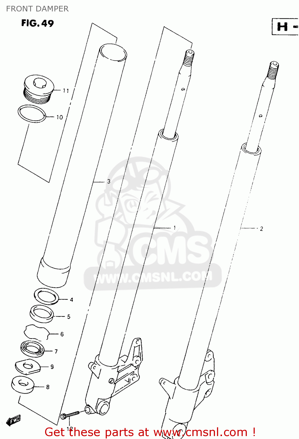 FRONT DAMPER VZ800 1999 (X)