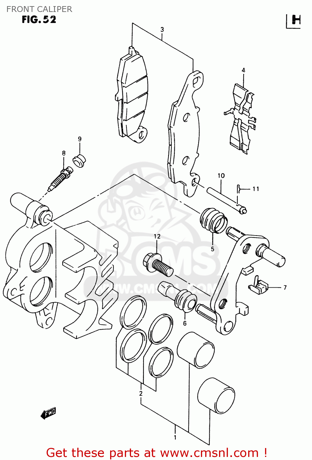 FRONT CALIPER VZ800 1999 (X)
