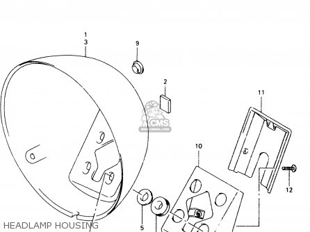 HEADLAMP HOUSING - VZ800 1999 (X)