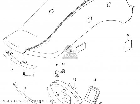 REAR FENDER (MODEL W) - VZ800 1999 (X)