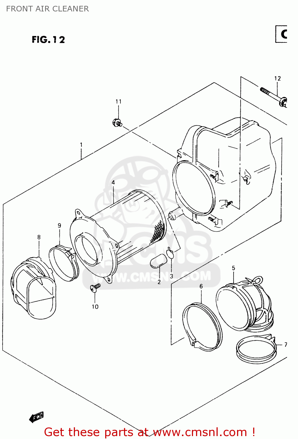 FRONT AIR CLEANER VZ800 2000 (Y)