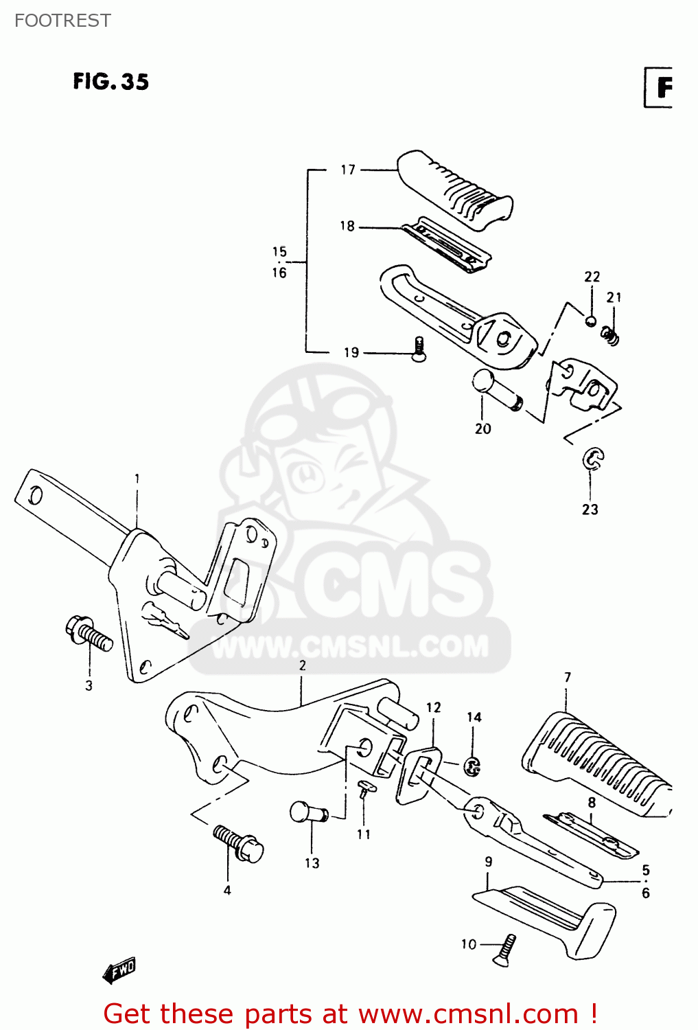 FOOTREST VZ800 2000 (Y)