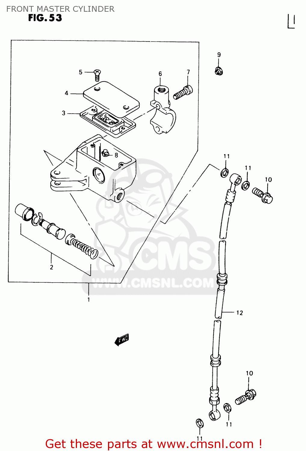 FRONT MASTER CYLINDER VZ800 2000 (Y)