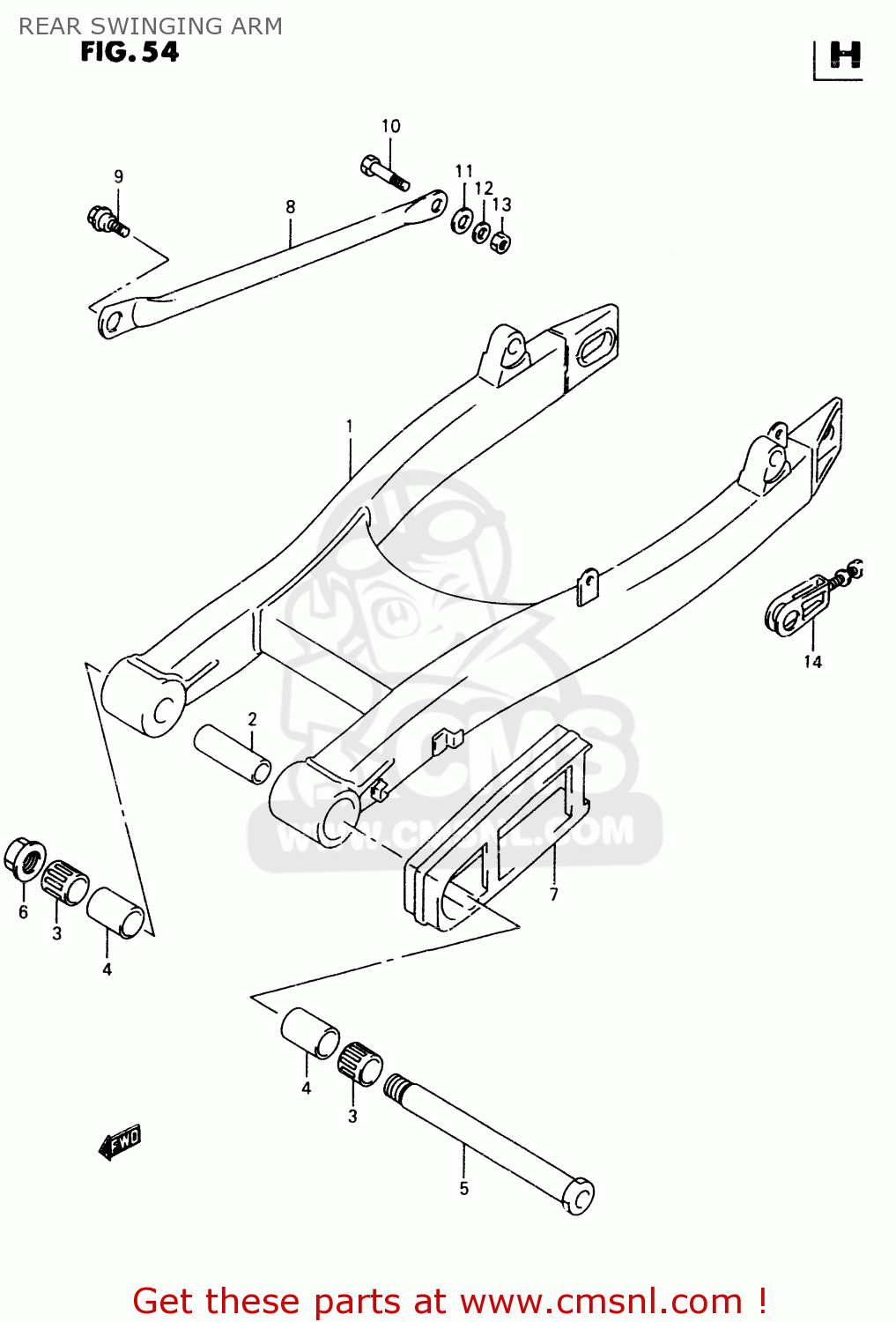 REAR SWINGING ARM VZ800 2000 (Y)