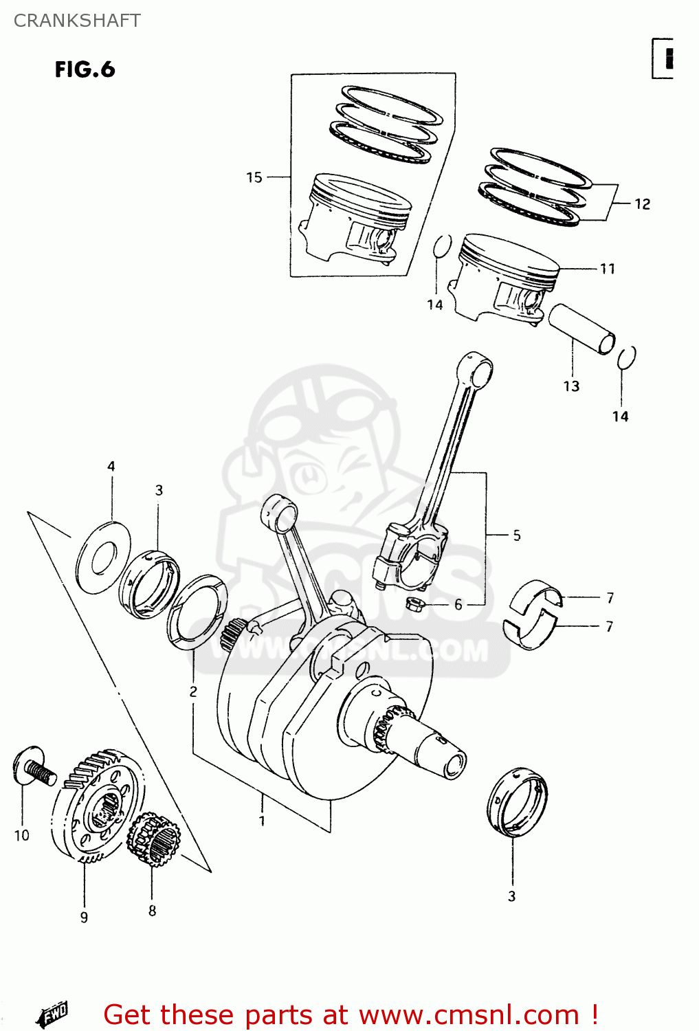 CRANKSHAFT VZ800 2000 (Y)