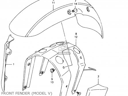 FRONT FENDER (MODEL V) - VZ800 2000 (Y)