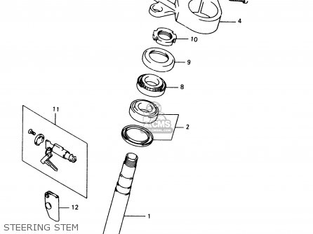 STEERING STEM - VZ800 2000 (Y)