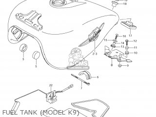 FUEL TANK (MODEL K9) - VZ800 BOULEVARD M50 2005 (K5) USA (E03) BOULEVARDM50 BOULEVARD-M
