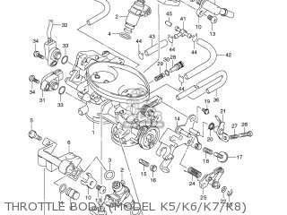 THROTTLE BODY (MODEL K5/K6/K7/K8) - VZ800 BOULEVARD M50 2006 (K6) USA CALIFORNIA (E03 E33)