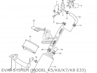 EVAP SYSTEM (MODEL K5/K6/K7/K8 E33) - VZ800 BOULEVARD M50 2007 (K7) USA CALIFORNIA (E03 E33)