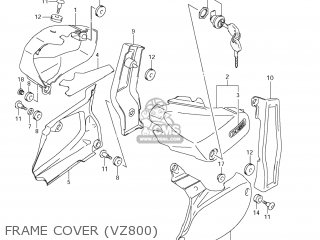 FRAME COVER (VZ800) - VZ800 BOULEVARD M50 2007 (K7) USA CALIFORNIA (E03 E33)