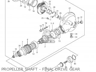 PROPELLER SHAFT - FINAL DRIVE GEAR - VZ800 BOULEVARD M50 2007 (K7) USA CALIFORNIA (E03 E33)