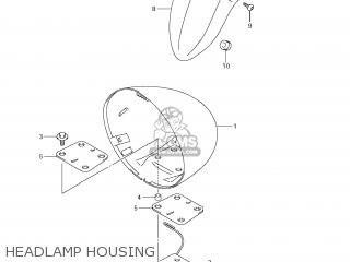 HEADLAMP HOUSING - VZ800 BOULEVARD M50 2008 (K8) USA CALIFORNIA (E03 E33)