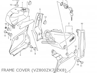 FRAME COVER (VZ800ZK7/ZK8) - VZ800 BOULEVARD M50 2009 (K9) USA CALIFORNIA (E03 E33)