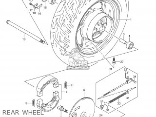 REAR WHEEL - VZ800 BOULEVARD M50 2009 (K9) USA CALIFORNIA (E03 E33)