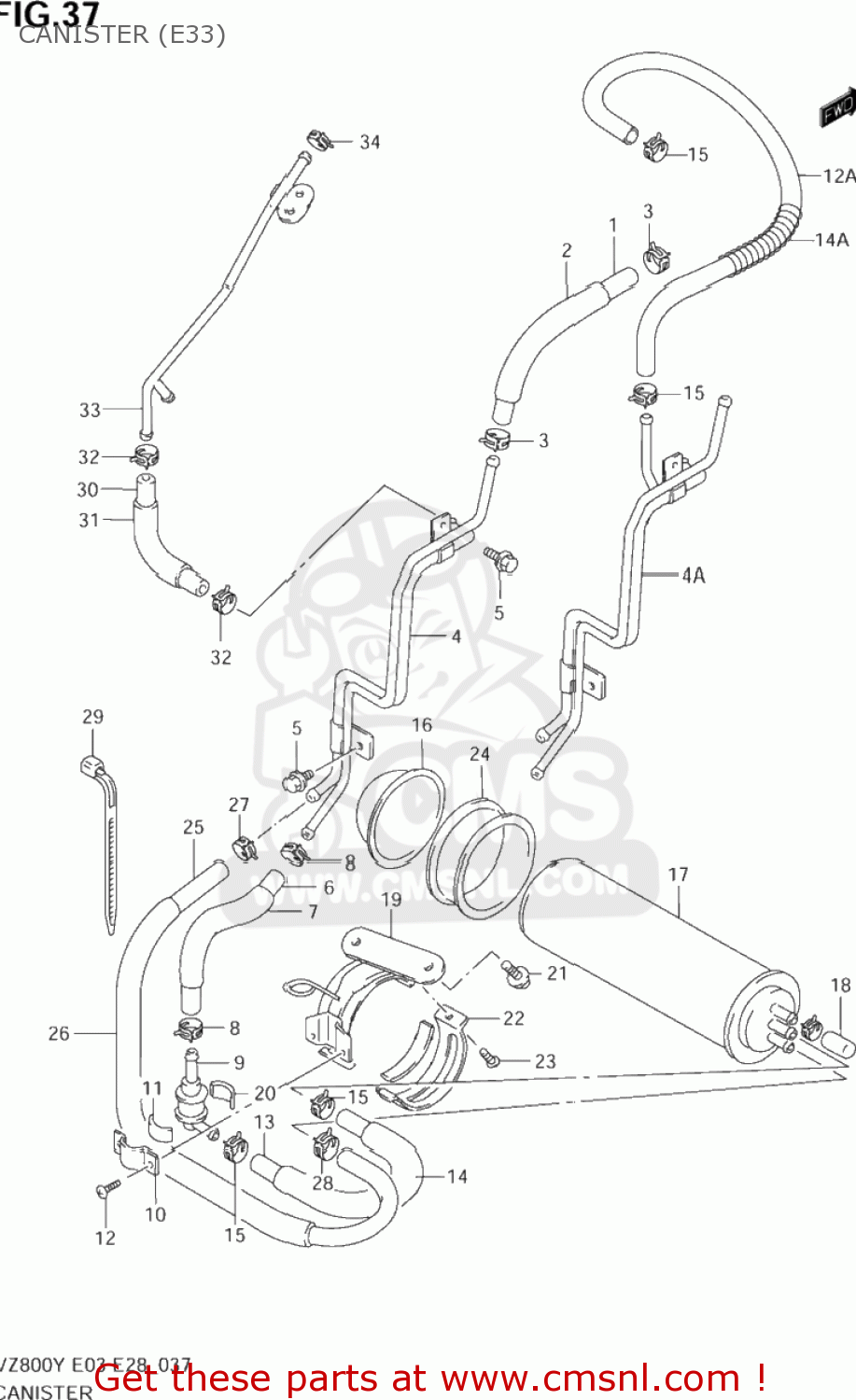 CANISTER (E33) VZ800 MARAUDER 1997 (V) USA (E03)