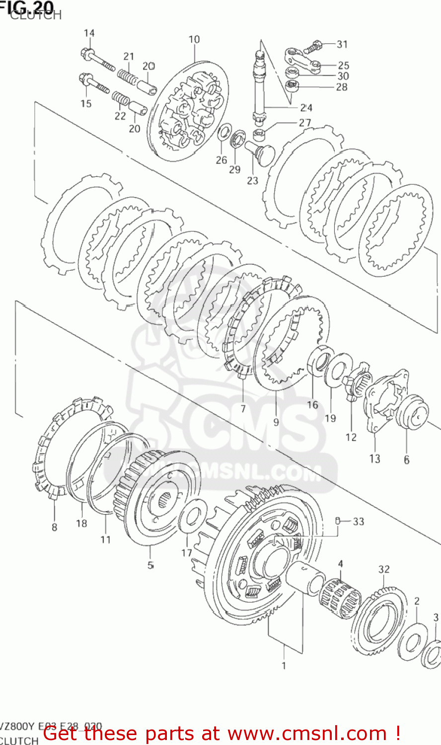 CLUTCH VZ800 MARAUDER 1997 (V) USA (E03)