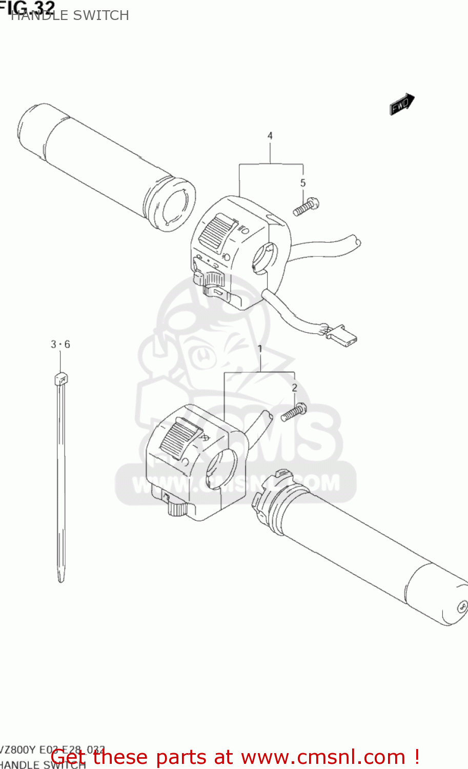 HANDLE SWITCH VZ800 MARAUDER 1997 (V) USA (E03)