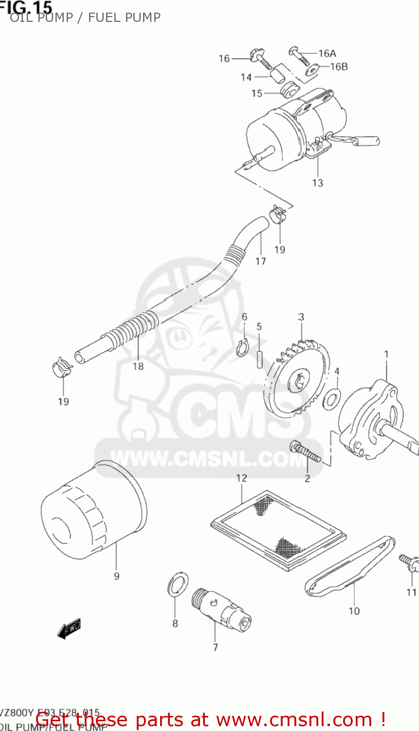 OIL PUMP / FUEL PUMP VZ800 MARAUDER 1997 (V) USA (E03)
