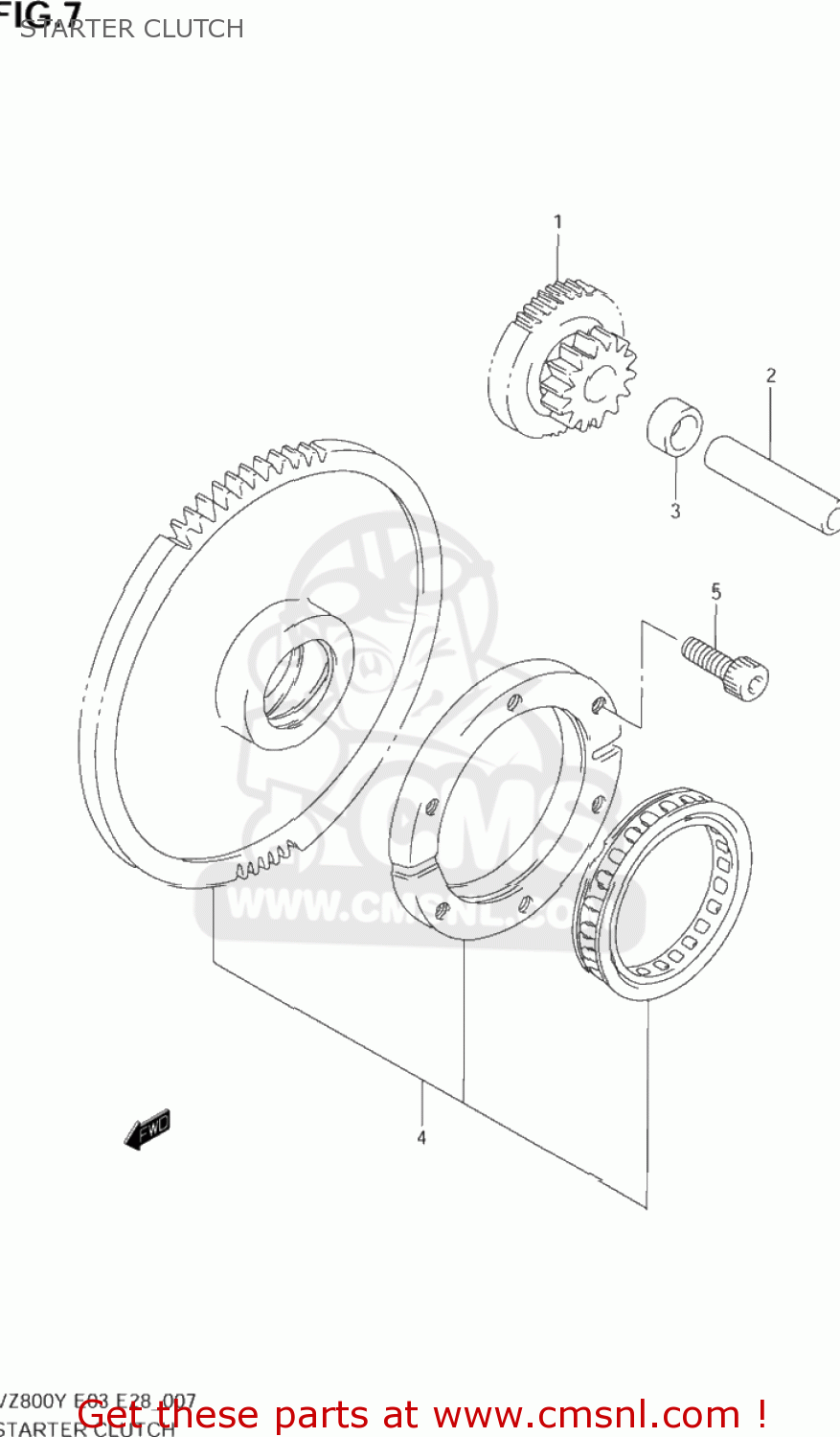STARTER CLUTCH VZ800 MARAUDER 1997 (V) USA (E03)