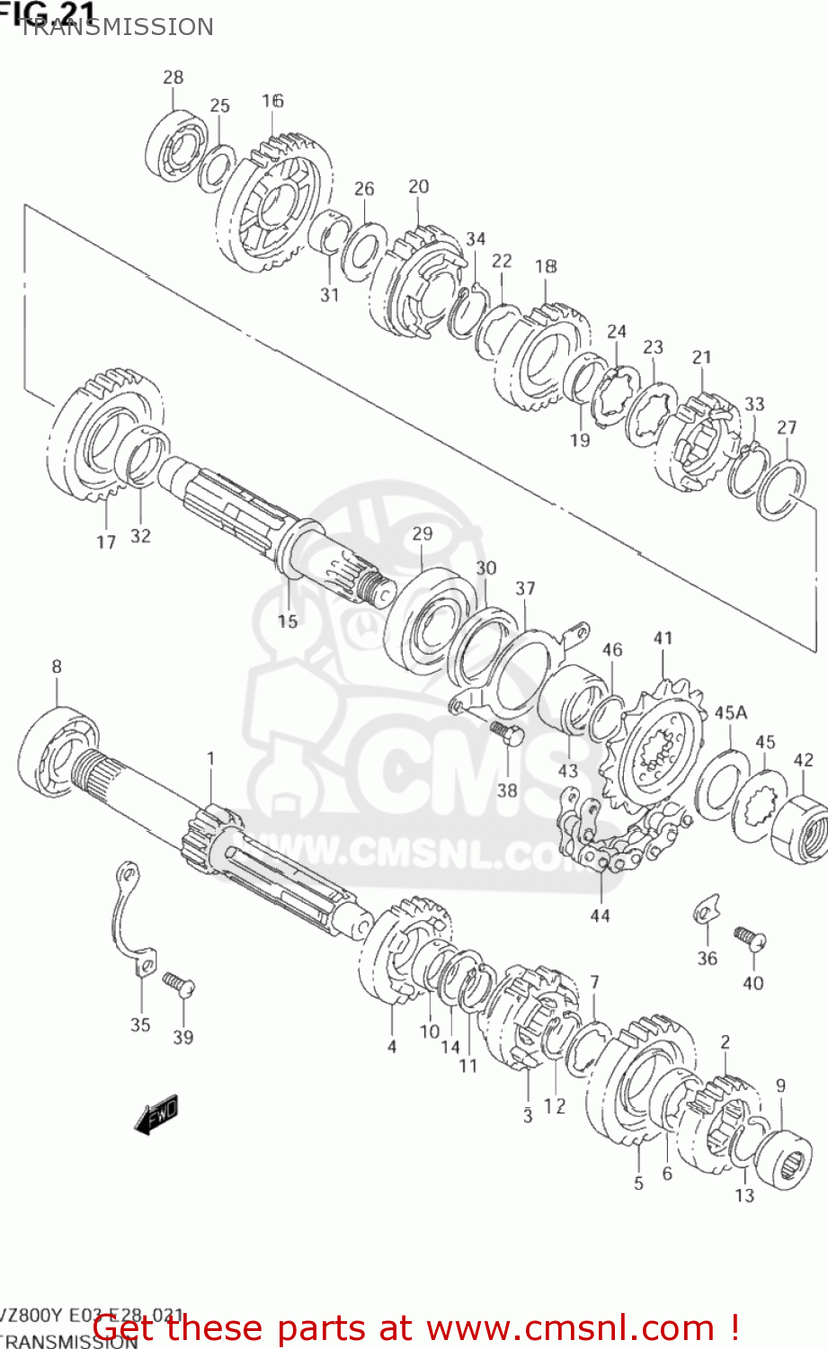 TRANSMISSION VZ800 MARAUDER 1997 (V) USA (E03)