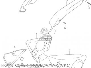 FRAME COVER (MODEL V/W/X/Y/K1) - VZ800 MARAUDER 1997 (V) USA (E03)