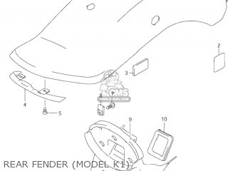 REAR FENDER (MODEL K1) - VZ800 MARAUDER 1997 (V) USA (E03)