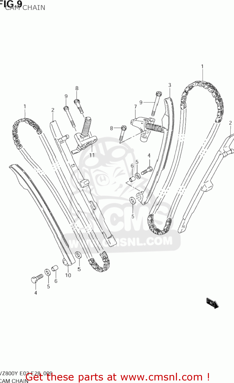 CAM CHAIN VZ800 MARAUDER 1998 (W) USA (E03)