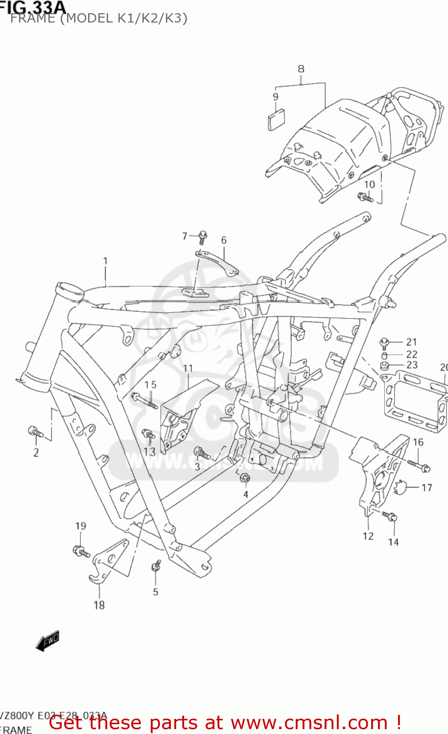 FRAME (MODEL K1/K2/K3) VZ800 MARAUDER 1998 (W) USA (E03)