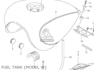 FUEL TANK (MODEL W) - VZ800 MARAUDER 1998 (W) USA (E03)