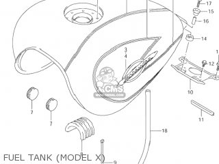 FUEL TANK (MODEL X) - VZ800 MARAUDER 1998 (W) USA (E03)