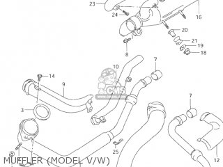MUFFLER (MODEL V/W) - VZ800 MARAUDER 1998 (W) USA (E03)