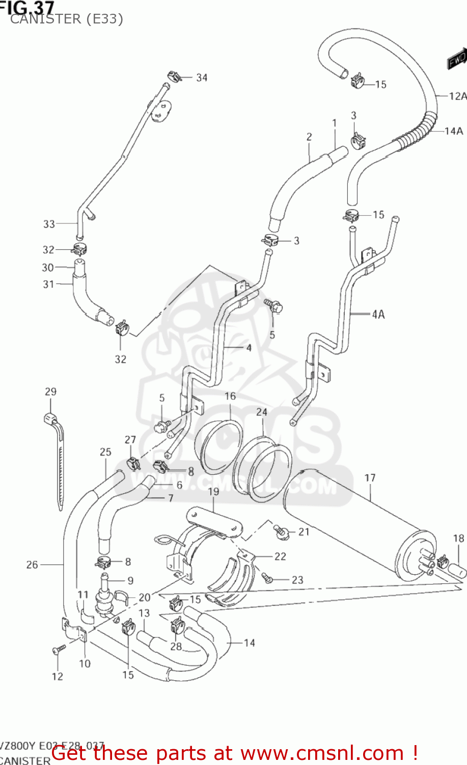 CANISTER (E33) VZ800 MARAUDER 1999 (X) USA (E03)